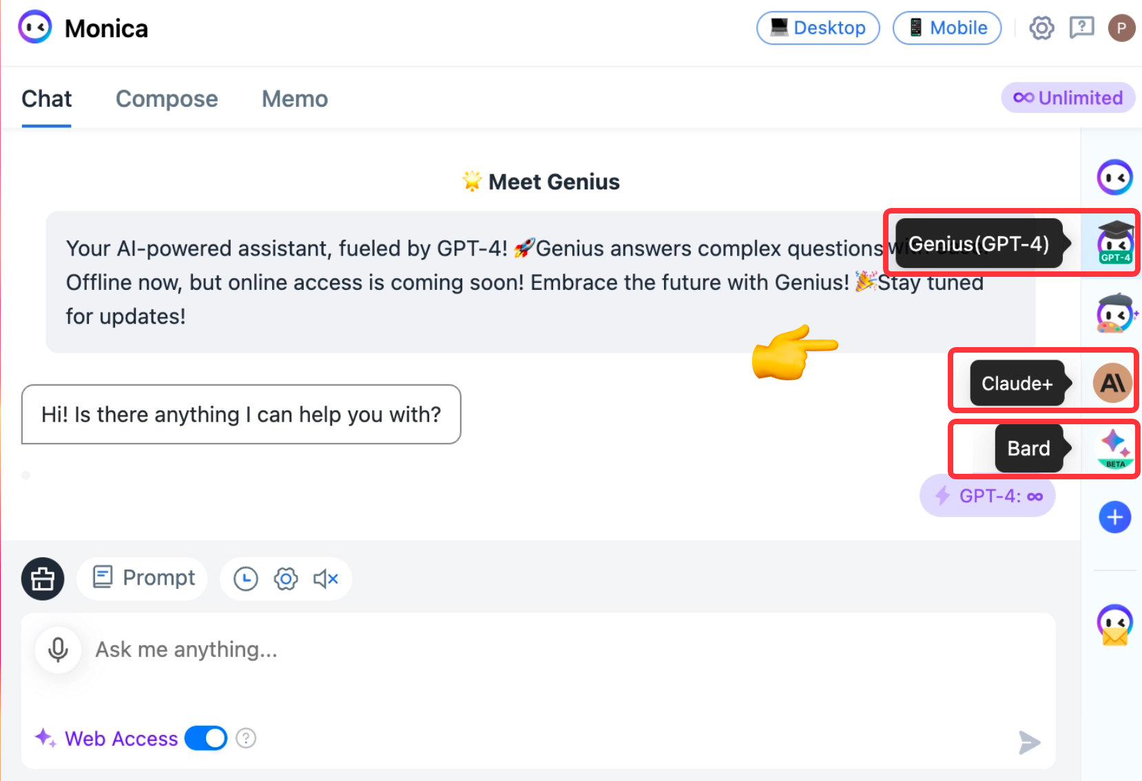 Integrate three top chatbots: ChatGPT-Bard-Claude2