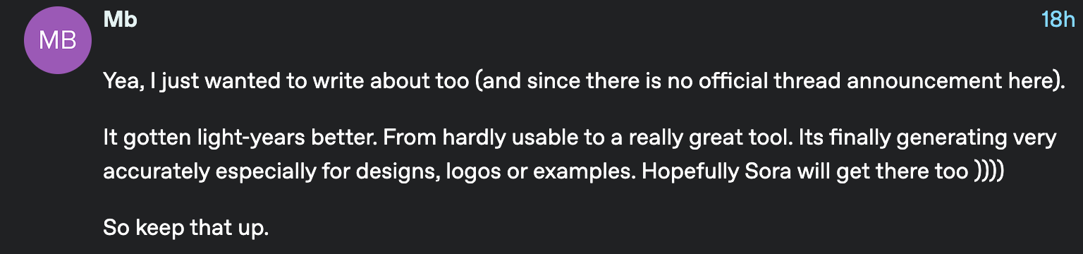 user comment